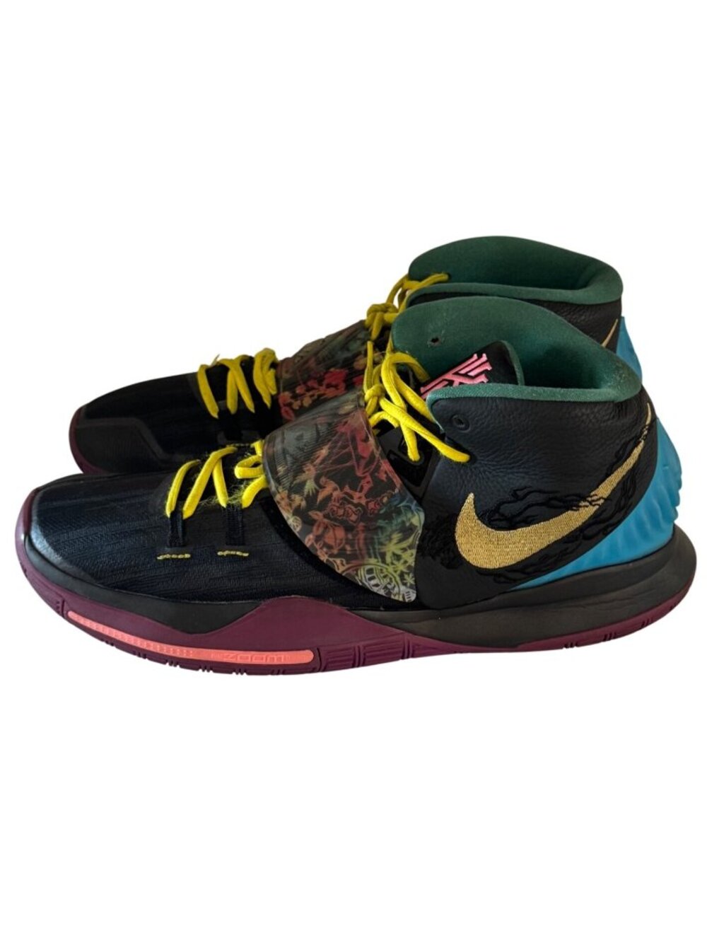 Nike Kyrie 6 Pre-Heat Basketball Shoes US 17 Black/Gold Multicolor